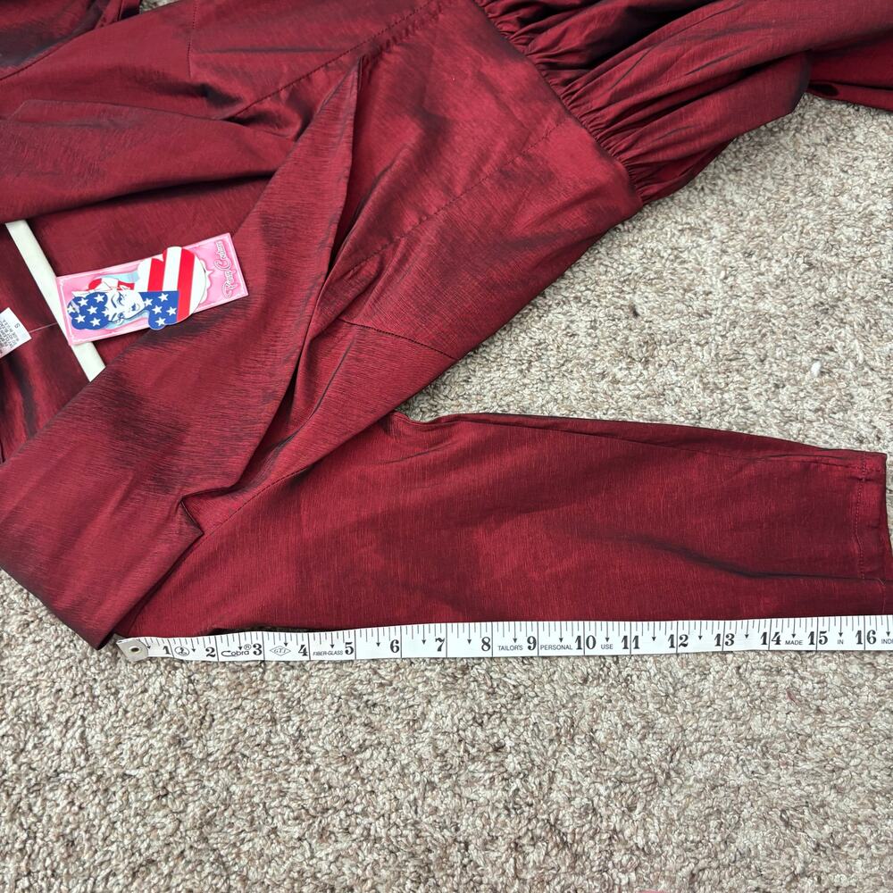 Pinup Couture Burgundy Portrait Collar Swing Dress NWT S Retro Rockabilly Wine - Picture 8 of 16